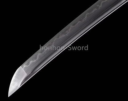 Katana à lame bleue en acier à haute teneur en carbone 1095, épée de samouraï japonais, épée complète noire 