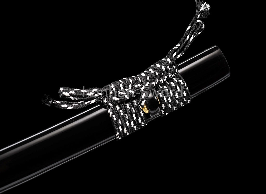 Katana à lame bleue en acier à haute teneur en carbone 1095, épée de samouraï japonais, épée complète noire 