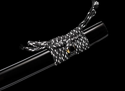 Katana à lame bleue en acier à haute teneur en carbone 1095, épée de samouraï japonais, épée complète noire 