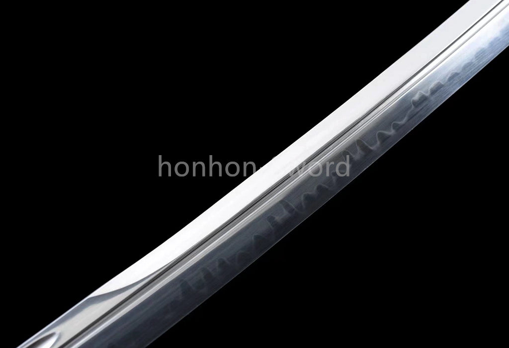 1095 Kohlenstoffstahl Katana Blaue Klinge Japanisches Samurai-Schwert Full Tang Schwarz 