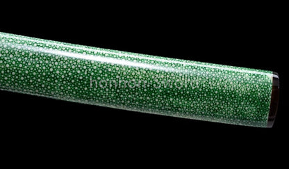 1095 Kohlenstoffstahl Katana Blaue Klinge Japanisches Samurai-Schwert Full Tang Schwarz 