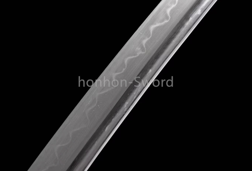 Katana à lame bleue en acier à haute teneur en carbone 1095, épée de samouraï japonais, épée complète noire 