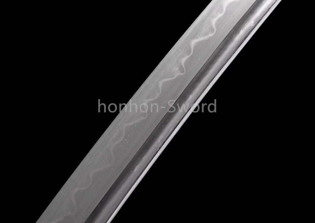 Katana à lame bleue en acier à haute teneur en carbone 1095, épée de samouraï japonais, épée complète noire 