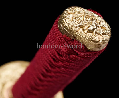 1095 Kohlenstoffstahl Katana Blaue Klinge Japanisches Samurai-Schwert Full Tang Schwarz 