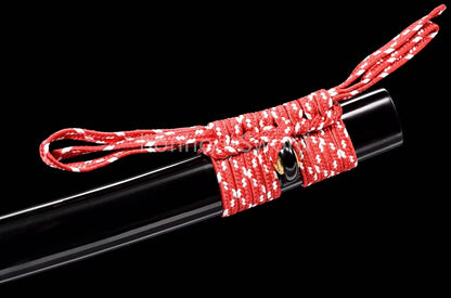 1095 Kohlenstoffstahl Katana Blaue Klinge Japanisches Samurai-Schwert Full Tang Schwarz 