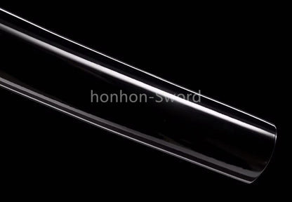 1095 Kohlenstoffstahl Katana Blaue Klinge Japanisches Samurai-Schwert Full Tang Schwarz 