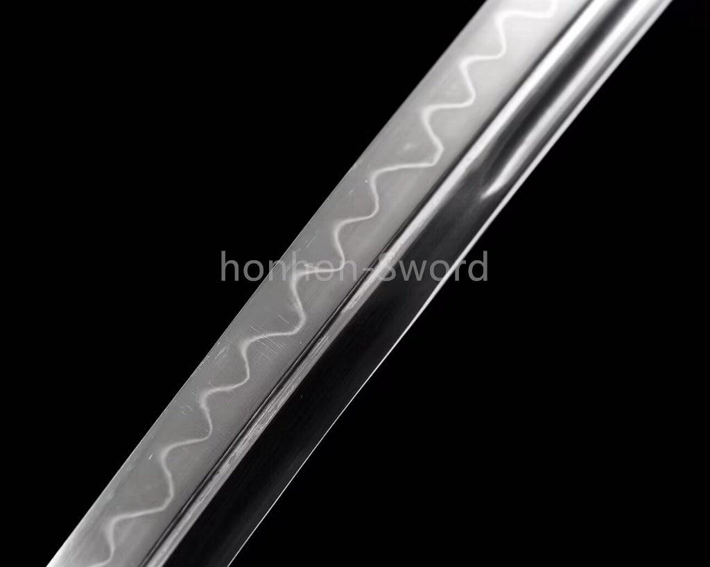 Katana à lame bleue en acier à haute teneur en carbone 1095, épée de samouraï japonais, épée complète noire 