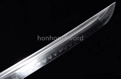 Katana à lame bleue en acier à haute teneur en carbone 1095, épée de samouraï japonais, épée complète noire 