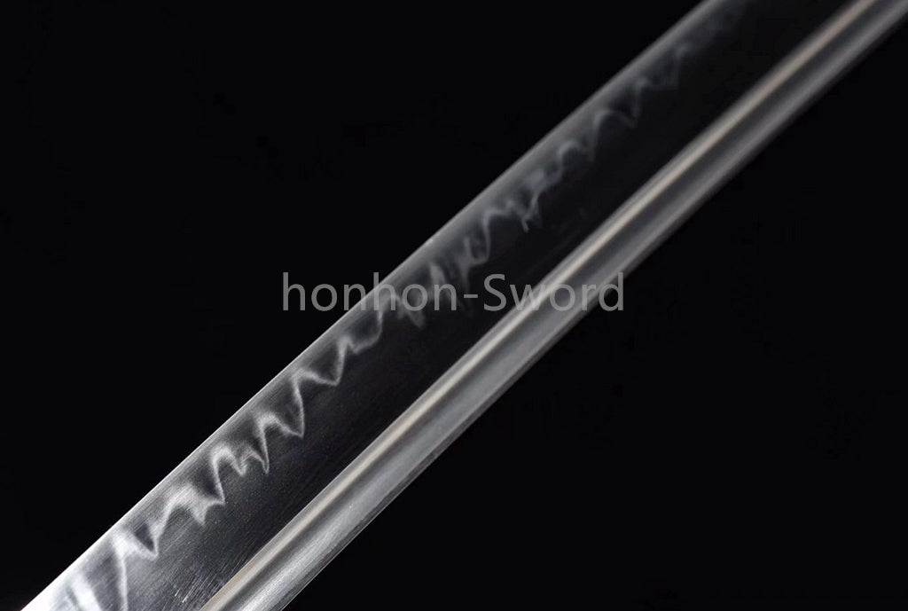 Katana à lame bleue en acier à haute teneur en carbone 1095, épée de samouraï japonais, épée complète noire 