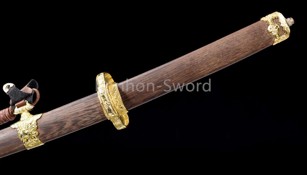Katana à lame bleue en acier à haute teneur en carbone 1095, épée de samouraï japonais, épée complète noire 