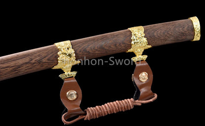 Katana à lame bleue en acier à haute teneur en carbone 1095, épée de samouraï japonais, épée complète noire 