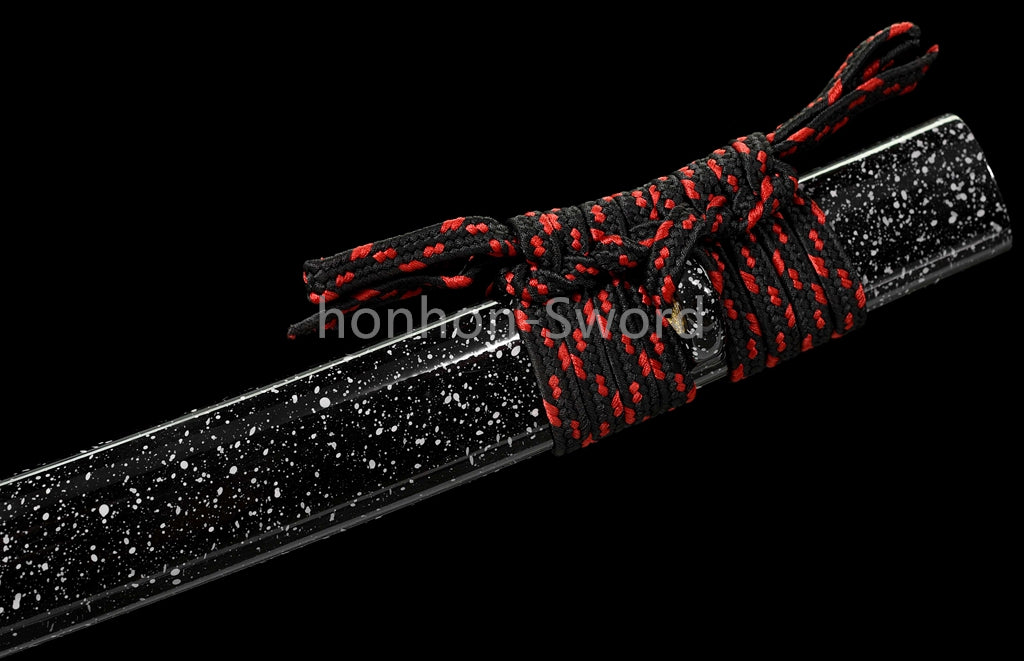 Katana à lame bleue en acier à haute teneur en carbone 1095, épée de samouraï japonais, épée complète noire 