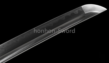 Katana à lame bleue en acier à haute teneur en carbone 1095, épée de samouraï japonais, épée complète noire 