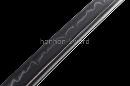 Katana à lame bleue en acier à haute teneur en carbone 1095, épée de samouraï japonais, épée complète noire 