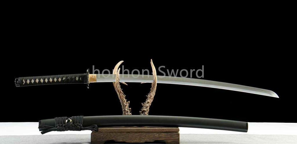 Functional T10 Steel Clay Tempered Japanese Katana Samurai Sword Battle Ready
