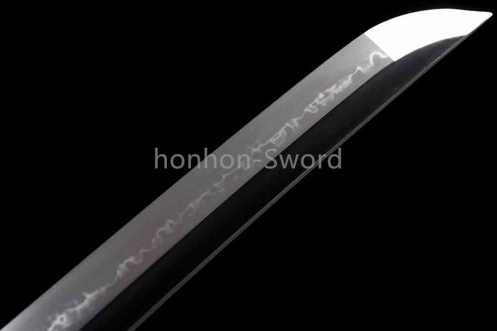 Katana à lame bleue en acier à haute teneur en carbone 1095, épée de samouraï japonais, épée complète noire 