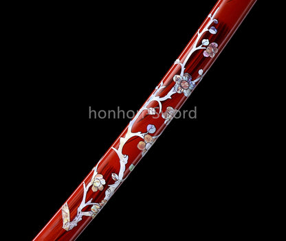 Katana à lame bleue en acier à haute teneur en carbone 1095, épée de samouraï japonais, épée complète noire 