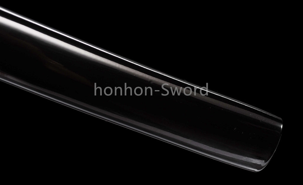 1095 Kohlenstoffstahl Katana Blaue Klinge Japanisches Samurai-Schwert Full Tang Schwarz 