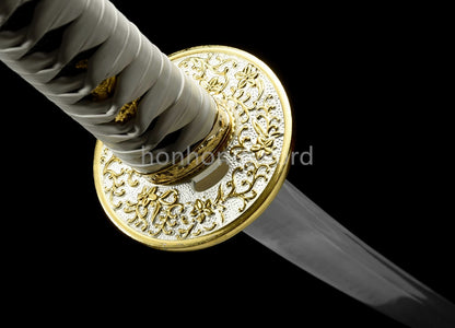 Katana à lame bleue en acier à haute teneur en carbone 1095, épée de samouraï japonais, épée complète noire 