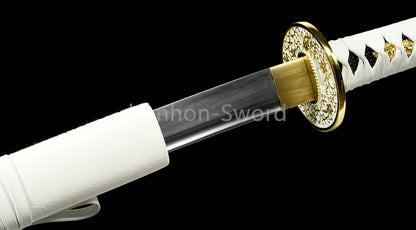 Katana à lame bleue en acier à haute teneur en carbone 1095, épée de samouraï japonais, épée complète noire 