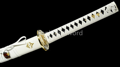 Katana à lame bleue en acier à haute teneur en carbone 1095, épée de samouraï japonais, épée complète noire 