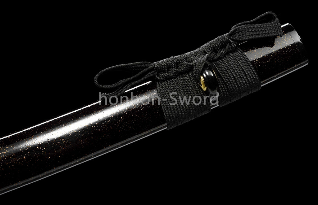 T10 Clay Tempered Japanese Katana Samurai Sword Brass Tsuba Full Tang For Battle