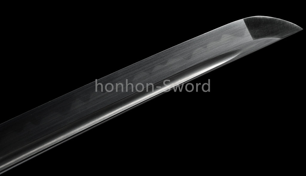 T10 Clay Tempered Japanese Katana Samurai Sword Brass Tsuba Full Tang For Battle