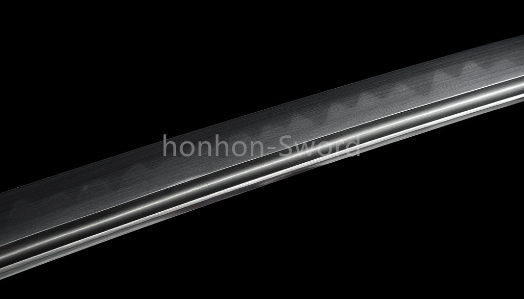 T10 Clay Tempered Japanese Katana Samurai Sword Brass Tsuba Full Tang For Battle