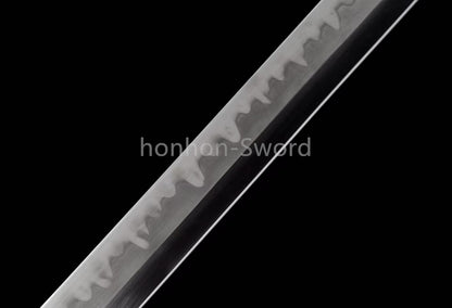 Japanese Katana T10 Clay Tempered Samurai Sword Brass Tsuba Full Tang For Battle