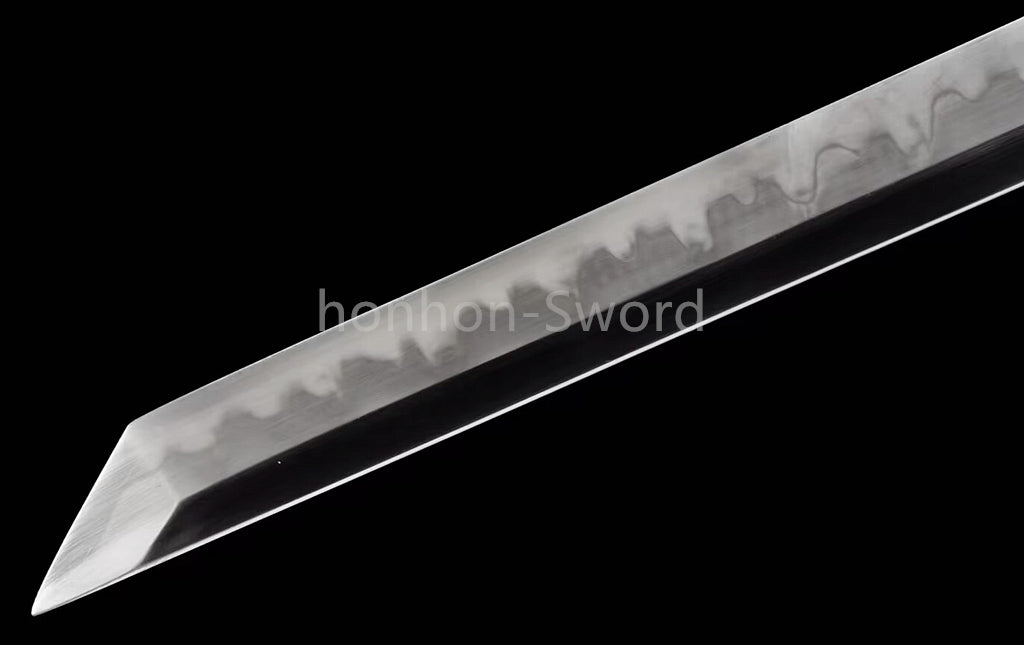 Japanese Katana T10 Clay Tempered Samurai Sword Brass Tsuba Full Tang For Battle