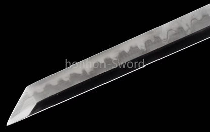 Japanese Katana T10 Clay Tempered Samurai Sword Brass Tsuba Full Tang For Battle