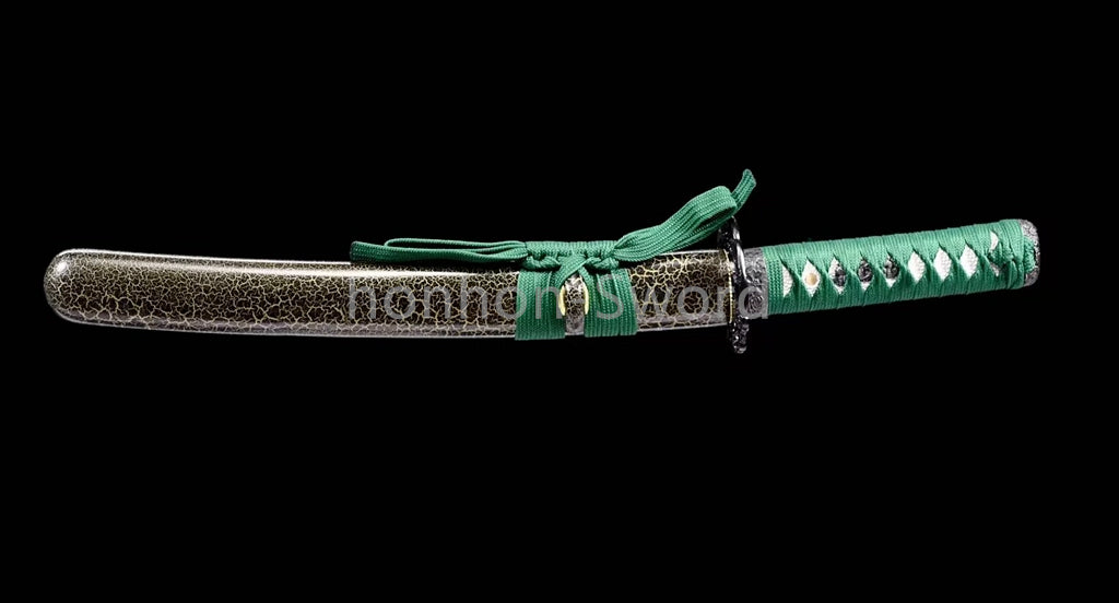 Japanese Tanto T10 Steel Clay Tempered Samurai Sword Full Tang Real Battle Ready