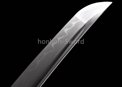 Japanese Tanto T10 Steel Clay Tempered Samurai Sword Full Tang Real Battle Ready