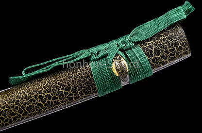 Japanese Tanto T10 Steel Clay Tempered Samurai Sword Full Tang Real Battle Ready