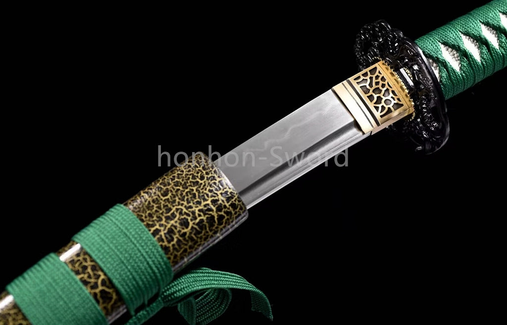 Japanese Tanto T10 Steel Clay Tempered Samurai Sword Full Tang Real Battle Ready