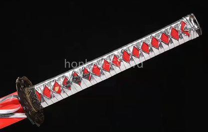 Katana à lame bleue en acier à haute teneur en carbone 1095, épée de samouraï japonais, épée complète noire 