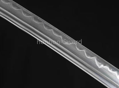 Katana à lame bleue en acier à haute teneur en carbone 1095, épée de samouraï japonais, épée complète noire 