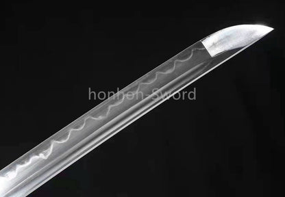 Katana à lame bleue en acier à haute teneur en carbone 1095, épée de samouraï japonais, épée complète noire 