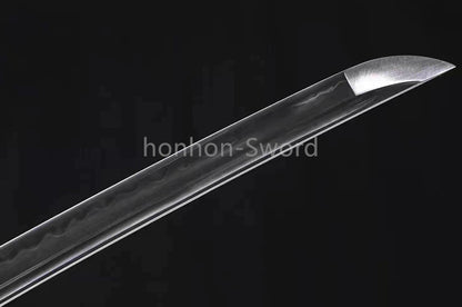 1095 Kohlenstoffstahl Katana Blaue Klinge Japanisches Samurai-Schwert Full Tang Schwarz 