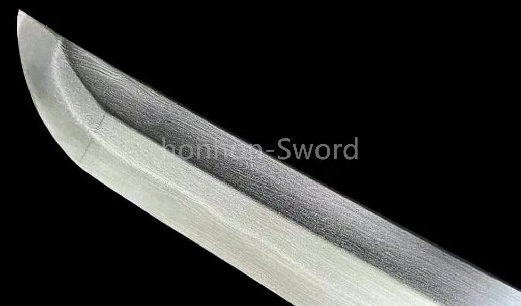 Japanese Tachi  Wootz Steel Clay Tempered  Samurai Sword Ji-Shiragi Brass Tsuba Real Sword