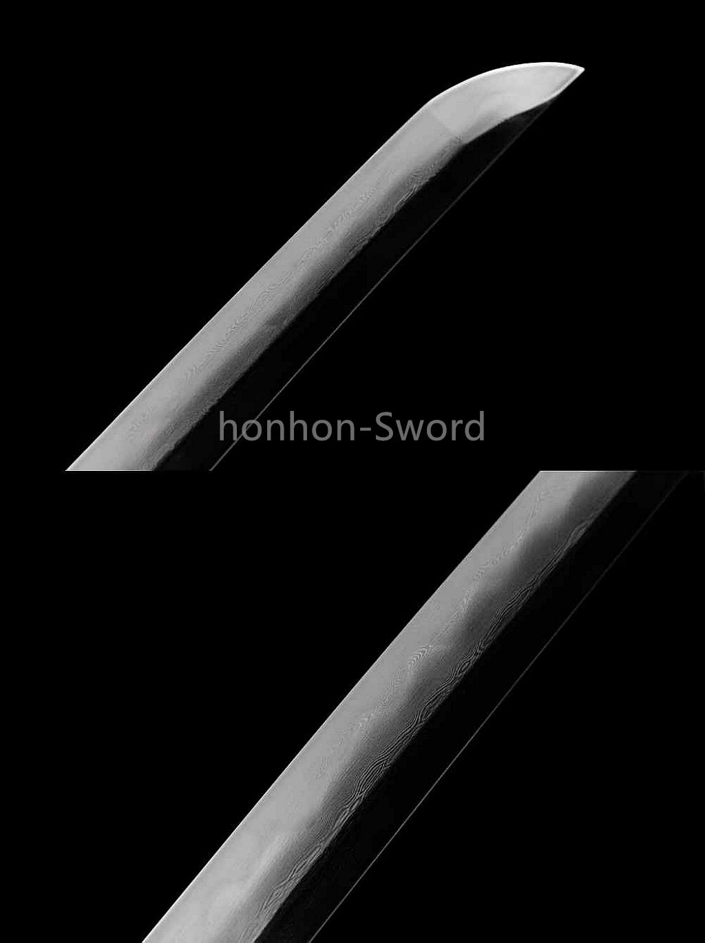 Épée de samouraï japonaise en acier plié noir, katana, lame tranchante faite à la main, noire 