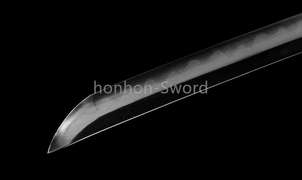 Handmade Folded Steel Clay Tempered Abrasive Japanese Katana Brass Sword Sharp