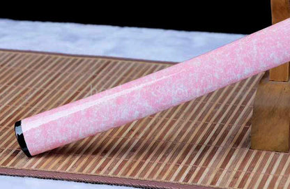 Japanisches Samurai-Schwert Katana aus schwarzem gefaltetem Stahl, Full Tang, handgefertigt, scharfe Klinge, schwarz 