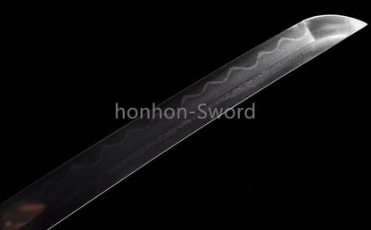 Épée de samouraï japonaise en acier plié noir, katana, lame tranchante faite à la main, noire 