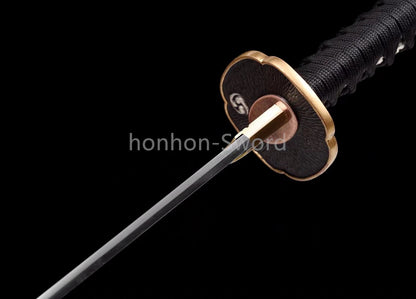 Damascus Folded Steel Clay Tempered Japanese Katana Samurai Sword Full Tang Real