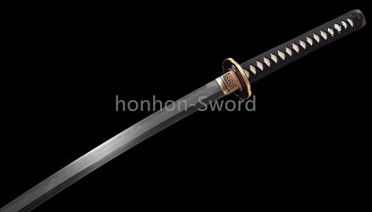 Damascus Folded Steel Clay Tempered Japanese Katana Samurai Sword Full Tang Real
