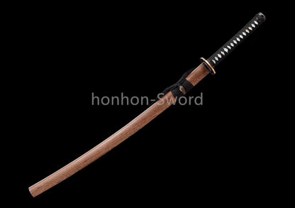 Damascus Folded Steel Clay Tempered Japanese Katana Samurai Sword Full Tang Real