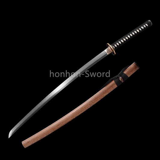 Damascus Folded Steel Clay Tempered Japanese Katana Samurai Sword Full Tang Real