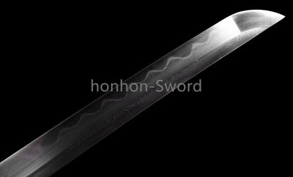 Damascus Folded Steel Clay Tempered Japanese Katana Rayskin Sheath Samurai Sword