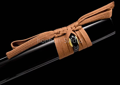 Damascus Folded Steel Clay Tempered Japanese Tanto Samurai Sword Full Tang Real